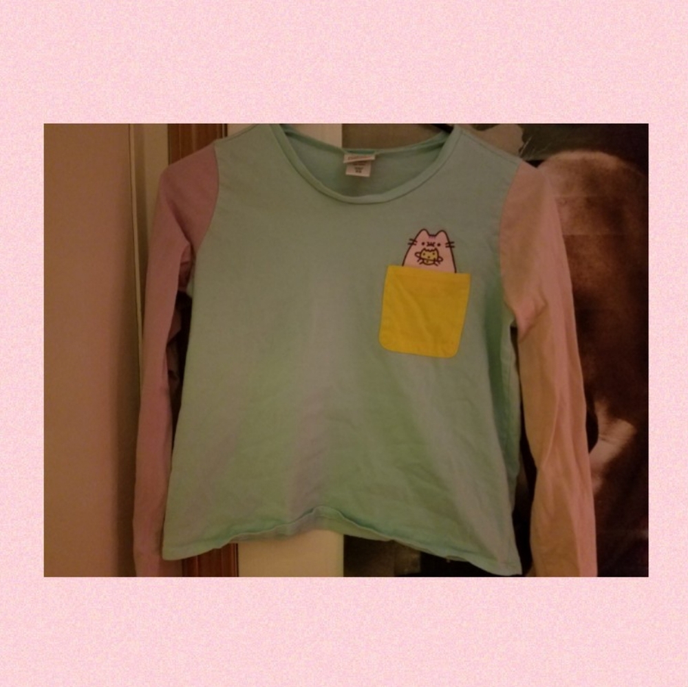 🌸Pusheen Long-sleeve crop top🐈